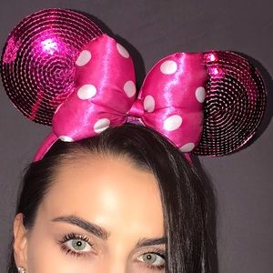 Pink Sequin Minnie Ears